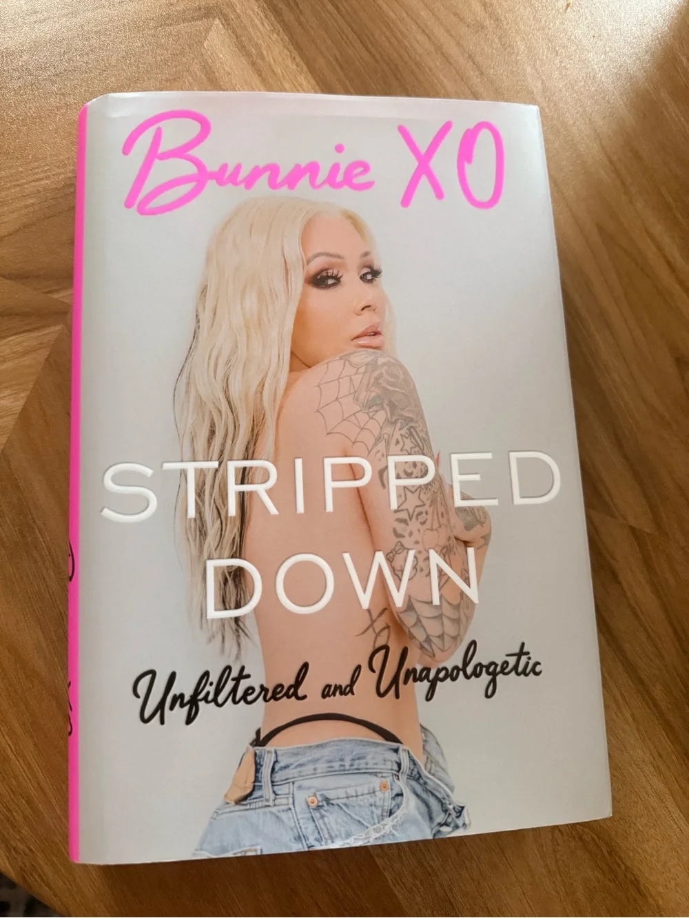 Bunnie XO "Stripped Down" Hardcover Book - Pink & White Cover - Picture 1 of 10
